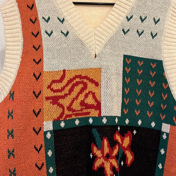 Patchwork sweater vest thick - Picture 2 of 3